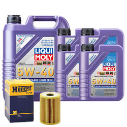 Motoröl 5W40 LIQUI MOLY Leichtlauf High Tech 9L+HENGST Ölfilter