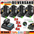 1-4x 18V 6.0Ah Ersatzakku Für BL1820 Makita BL1860B BL1830B BL1840 + Ladegerät