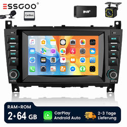 DAB+ Für Benz C/CLC Klasse W203 Carplay Autoradio 2+64G Android 13 RDS NAVI KAM