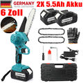 6 Zoll Mini Akku Kettensäge Elektro Handkettensäge 2X 5.5Ah Akku Für Makita 18V