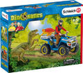 Schleich 41466 Dinosaurs Flucht auf Quad vor Velociraptor Dino Forscher Set ab4J