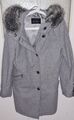 Fuchs Schmitt Mantel Damen Trenchcoat Gr.40 (L) Grau Wolle Viskose Neuwertig 