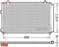 DENSO DCN50059 Kondensator für Klimaanlage Kondensator Klimaanlage für Toyota 