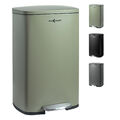 MAXCRAFT Mülleimer Abfalleimer Treteimer Soft Close Edelstahl Eimer 50L