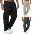 MEETYOO Herren Cargo Hosen Schlupfhose leichter Stoff Trekking Casual Freizeit 