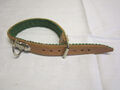 Hundehalsband aus starken Rindleder natur mit Filz unterlegt Br. 20mm / 27-35 cm