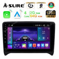 DAB+ Für Audi TT 8J 2006-2014  2+64G Android 14 Autoradio GPS NAVI Carplay Kam