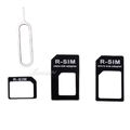 Neuer 4 in 1 Nano Micro Sim Karten Adapter für iPhone 6 7 8 Samsung Mobile Phone