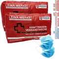 2x Auto Verbandskasten rot neue Norm 2023 Leina KFZ Verbandtasche 02/28 DIN13164