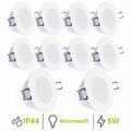 10x EXTRA-Flache IP44 LED Einbaustrahler WEEVO 2700K 5W 450lm Bad Küche Möbel...