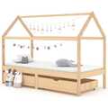 Kiefer Kinderbett mit Schublade Hausbett Bett Holzbett mehrere Auswahl vidaXL