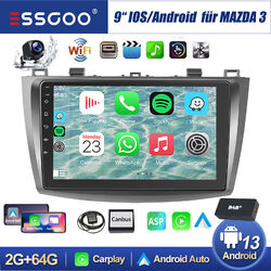 Für Mazda 3 2009-2013 2+64GB Android 13 Autoradio GPS Navi BT WIFI DAB+ ASP KAM