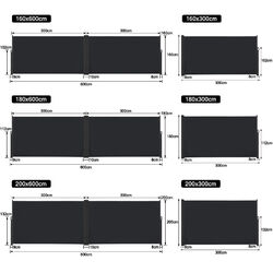 Doppel Seitenmarkise Wandmarkise Ausziehbar Markise Garten Sichtschutz 2 Farbe