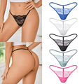 5er Pack Damen Mini Tanga Spitze G-string Slips Höschen Sexy Unterwäsche Panty