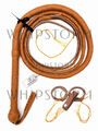 Indiana Jones Style Bullenlederpeitsche Bullwhip in Hellbraun/Tan, 3FT-10FT