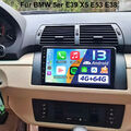 4+64G Für BMW E38 5er E39 X5 E53 Android 13 Autoradio Apple Carplay GPS Navi USB