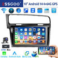 DAB+ Android 14 4+64G CarPlay Autoradio GPS WIFI BT Für VW Golf VII MK7 2014-17