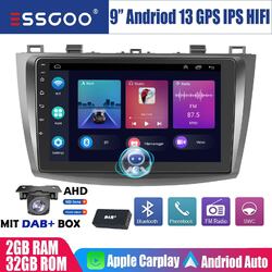 Für Mazda 3 2010-2013 2+32G Carplay Android 13 Autoradio DAB+ GPS Bluetooth +KAM