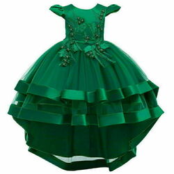 Kinder Blumen Prinzessin Partykleid Spitze Tutu Tüll Brautkleider für Mädchen DE