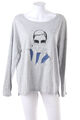 ESPRIT Longsleeve-Shirt Print XL Grau-Töne dunkelblau NEU