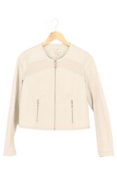 TAIFUN Jacke Damen Gr. 36 Beige Kunstleder