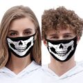 Mund-Nasen-Maske Mundbedeckung Atemmaske Behelfsmaske Stoffmaske Totenkopf Skull