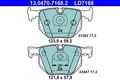 Bremsbelagsatz  Scheibenbremse hinten Ate 13.0470 7168.2 für BMW