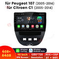 4G+64G Android 13.0 Carplay GPS Autoradio Für Toyota Aygo Citroen C1 Peugeot 107