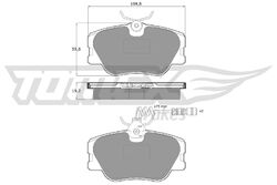 TOMEX Brakes Bremsbelagsatz Scheibenbremse TX 10-211 für MERCEDES 124 W124 Model