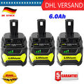 9AH Für P108 Ryobi Akku 18V 6,0Ah Lithium Ionen Batterie One Plus RB18L50 P104