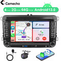 64G Android13 Kabelloses Carplay GPS Autoradio Für VW Golf Passat B6 Touran Polo