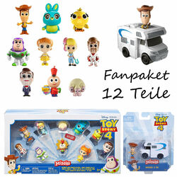 Toy Story 4 Figuren Bundle 10er-Pack + Woody mit Wohnwagen Minis Figur Merch