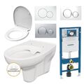 Geberit Vorwandelement UP320 + Bernado WC + Drückerplatte + WC-Sitz