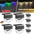 4-8er LED Solarleuchten Wandlampen Zaunleuchte Gartenleuchte Außen Treppen Lampe
