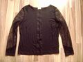 @ Reichart @ Shirt schwarz Size 2XL UK 16 US 14 Gr. 44 langarm Netzärmel