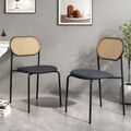 2er Set Rattan Esszimmerstühle Küchenstuhl Wohnzimmerstuhl Esstischstühle Stuhl