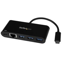 StarTech.com USB-C auf Ethernet Adapter mit 3 Port USB 3.0 Hub und Stromversorg