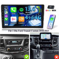 4+64G Für 1 Din Ford Transit Custom 2018-2023 Autoradio Android SWC Carplay +DAB