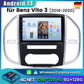 128G Carplay Für Benz Vito W447 10" Android 13 Autoradio GPS Navi BT 4GNet WIFI