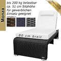 Sonnenliege Gartenliege Liege Liegestuhl Rattanliege Polyrattan Rattan Schwarz