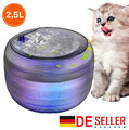 Trinkbrunnen Katzen Automatisch mit LED Wasserspender 2.5L Katzenbrunnen Hunde