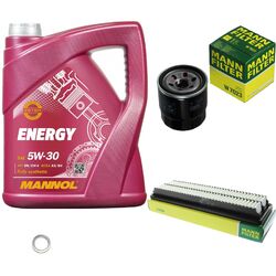 MANN Inspektionspaket 5 L MANNOL Energy 5W-30 für Hyundai i10 1.0 BA IA