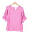 ITALY Damen Bluse Blusenshirt Hemd Baumwolle 40 42 44 rosa NEU IT433