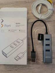 MacBook USB C/Ethernet-Kabel / USB Hub Adapter