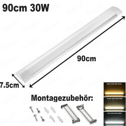 LED Wannenleuchte Deckenleuchte Feuchtraumlampe Werkstatt Röhre 60/90/120/150cm 