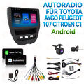 10.1'' GPS Autoradio Für Toyota Aygo Citroen C1 Peugeot 107 Android 13.0 CarPlay