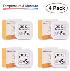 4 Stück Mini LCD Digital Thermometer Hygrometer Luftfeuchtigkeit