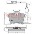 METZGER 1170174 Bremsbeläge Satz Bremsbelagsatz Hinten für VW POLO (9N)