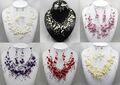 Schmuck Set, Ketten Set, Collier-Ketten, Perlen-Halskette mit Ohrringe 1 Set Neu