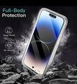 360 Grad Schutzhülle  für iPhone 16 15 14 13 12 11  Pro Max Case Hülle Schutz